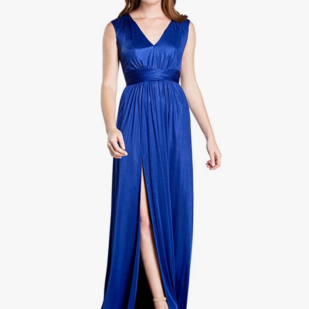 V neck gown